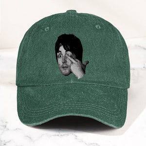 Paul McCartney Vintage Portrait Denim Cap The Beatles Retro Dad Hat ( With Box)