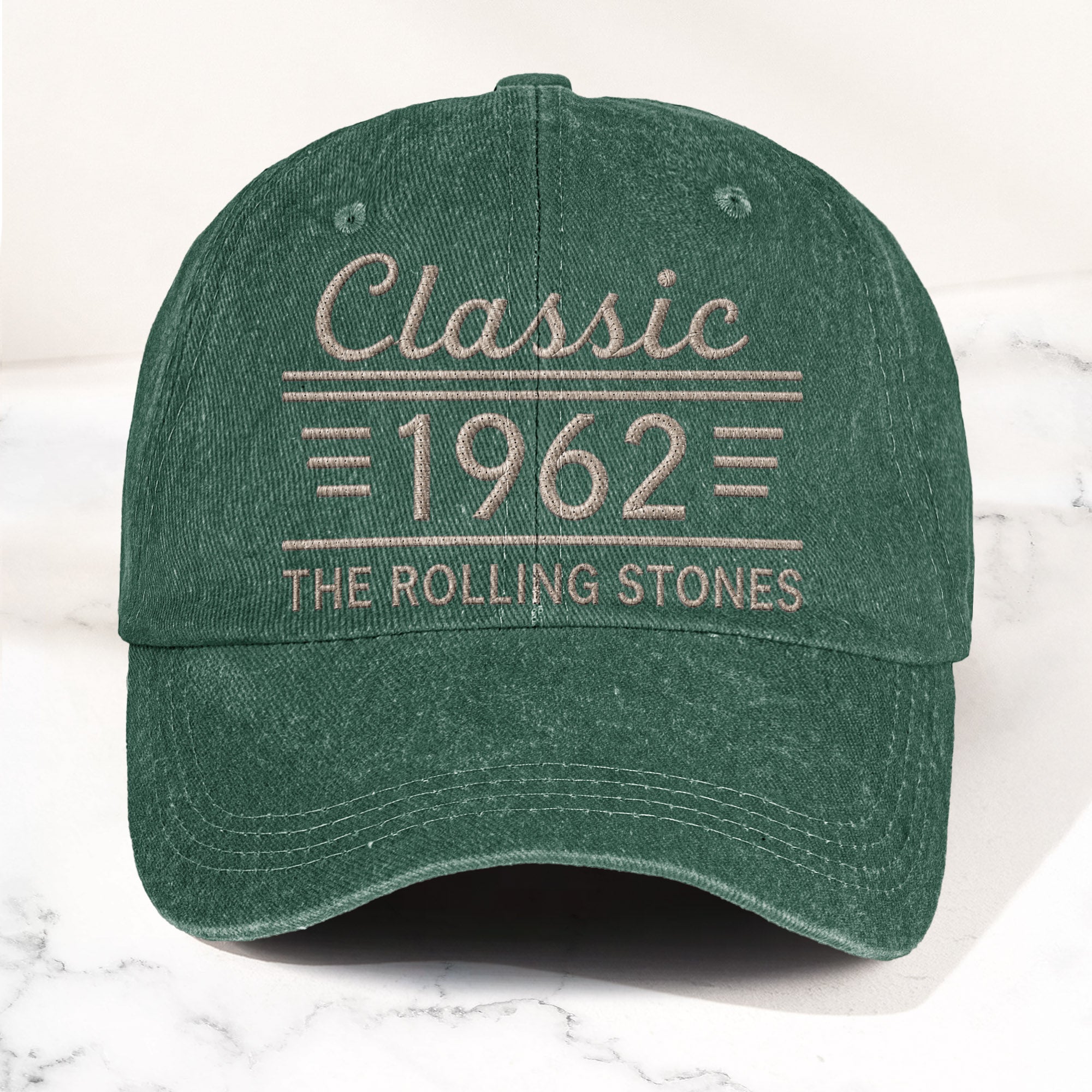 The Rolling Stones Classic 1962 Est Rock And Roll Band Music Merch Denim Cap Retro Vintage Dad Cap Gift For Dad (With Box)