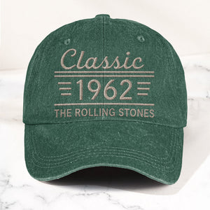 The Rolling Stones Classic 1962 Est Rock And Roll Band Music Merch Denim Cap Retro Vintage Dad Cap Gift For Dad (With Box)