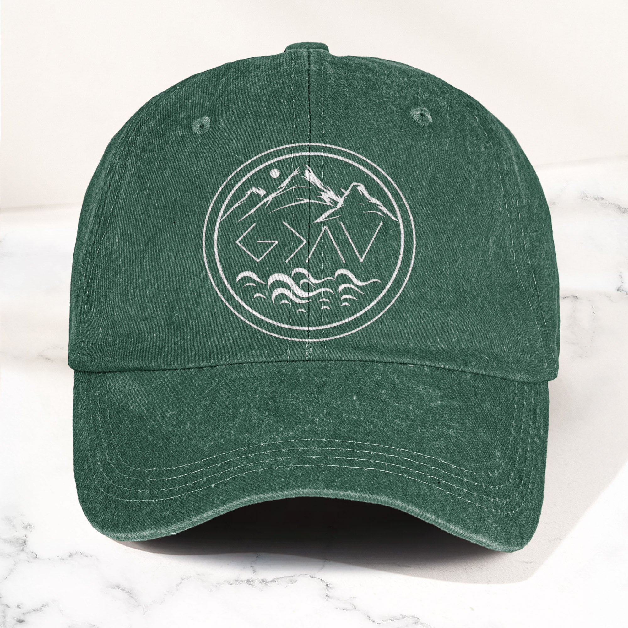 God Is Greater Than The Highs And Lows Denim Cap Dad Cap Gift For Dad (With Box)