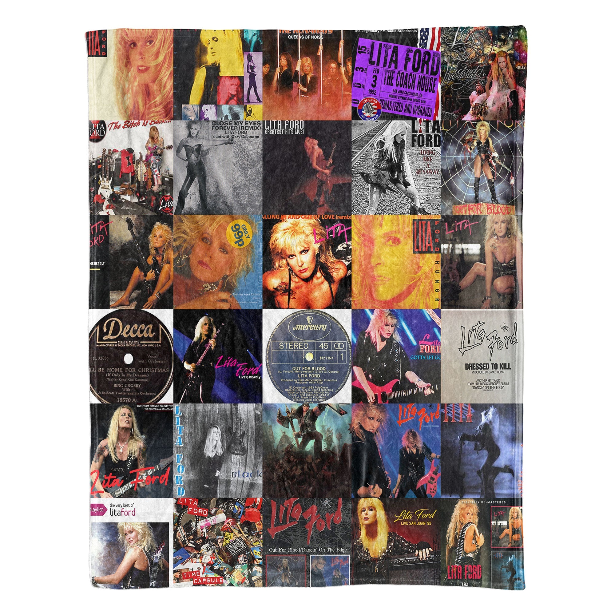 Lita Ford Sherpa Blanket A Fierce Rock-Queen Tribute for True Fans
