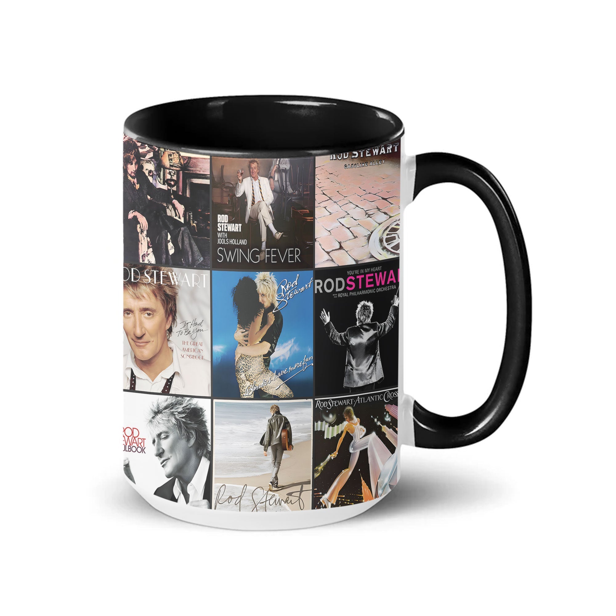 Rod Stewart Accent Mug Iconic Album Cover Collage Gift