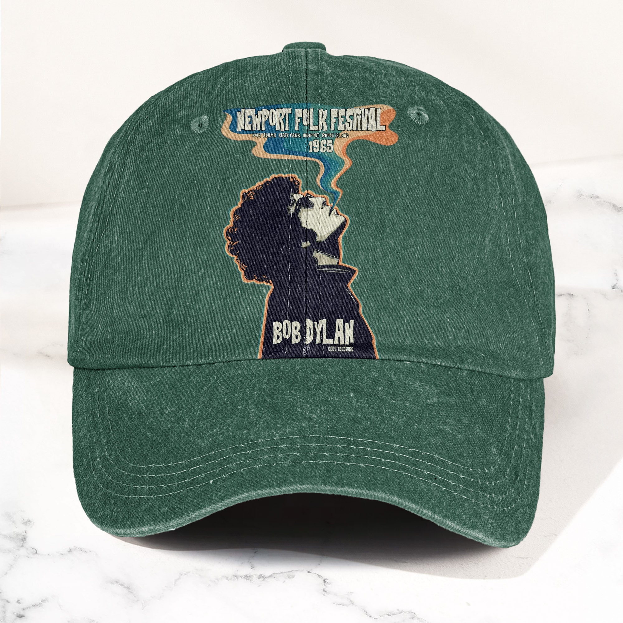Bob Dylan Newport Folk Festival 1965 Goes Electric Vintage Graphic Denim Cap Retro Vintage Dad Cap Gift For Dad (With Box)
