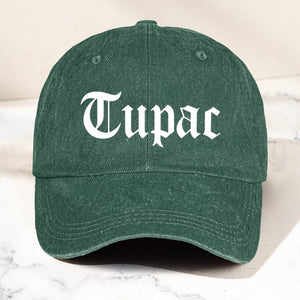 2Pac Denim Dad Cap Classic Old English Logo Design ( With BOX)