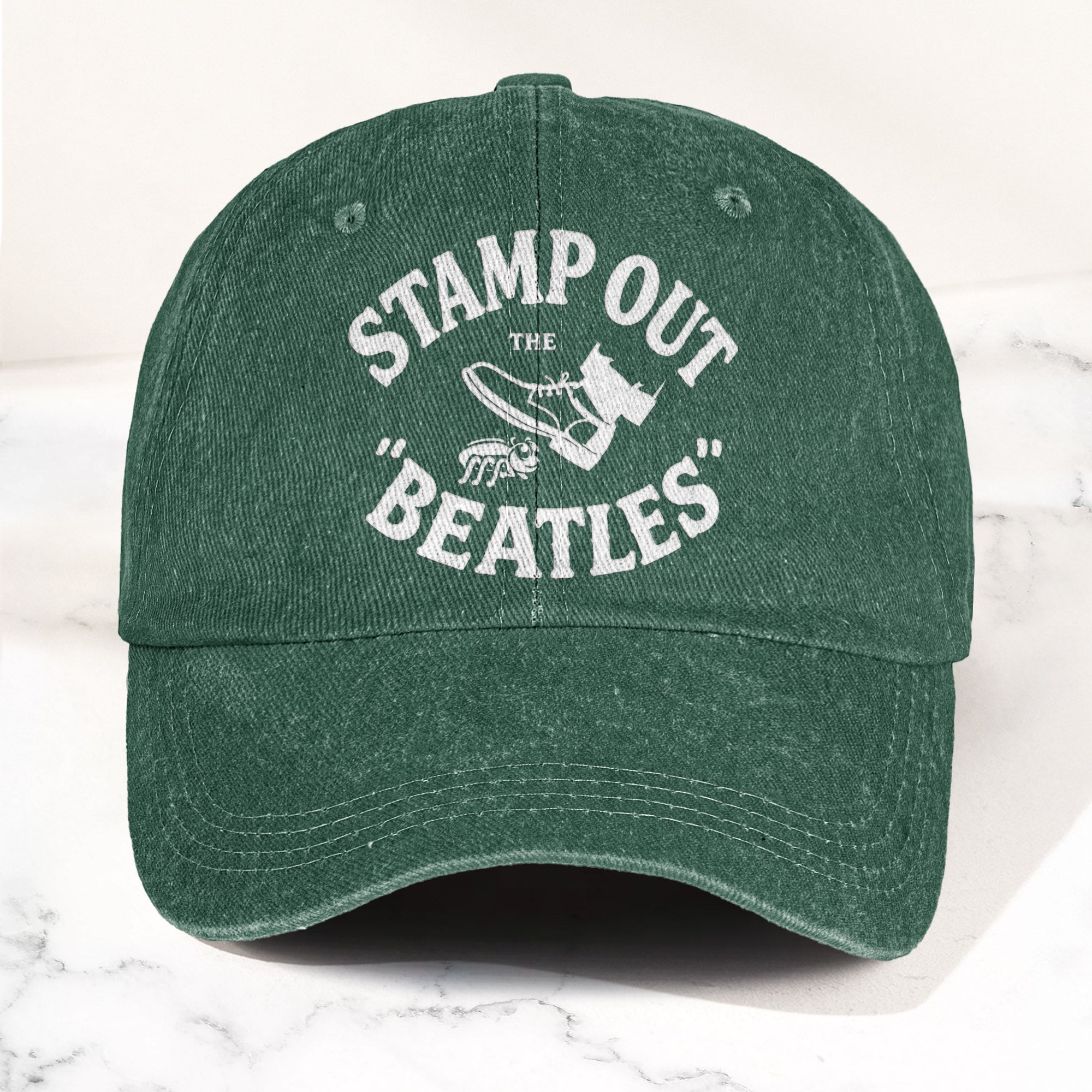 The Beatles Stamp Out Vintage 1960s Satire Graphic Music Merch Denim Cap Retro Vintage Dad Cap Gift For Dad (With Box)