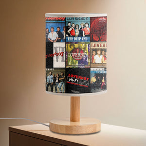 Loverboy Album Collage Lamp Retro Rock Night Light for Music Lovers