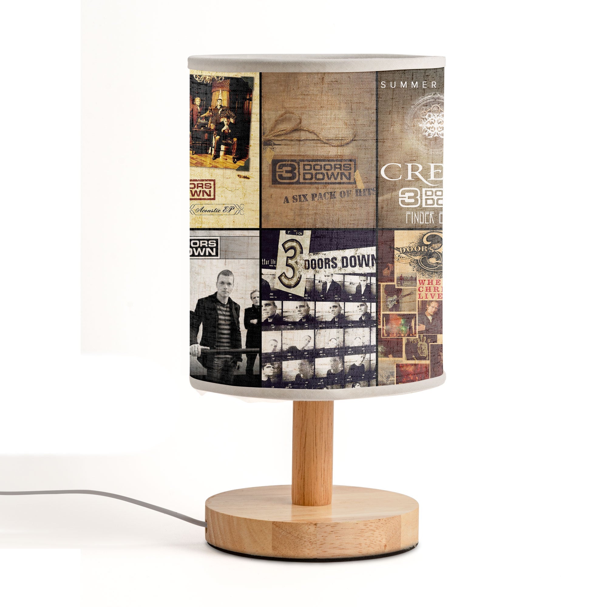 3 Doors Down Fabric Lamp Classic Rock Soul Album Art Collection