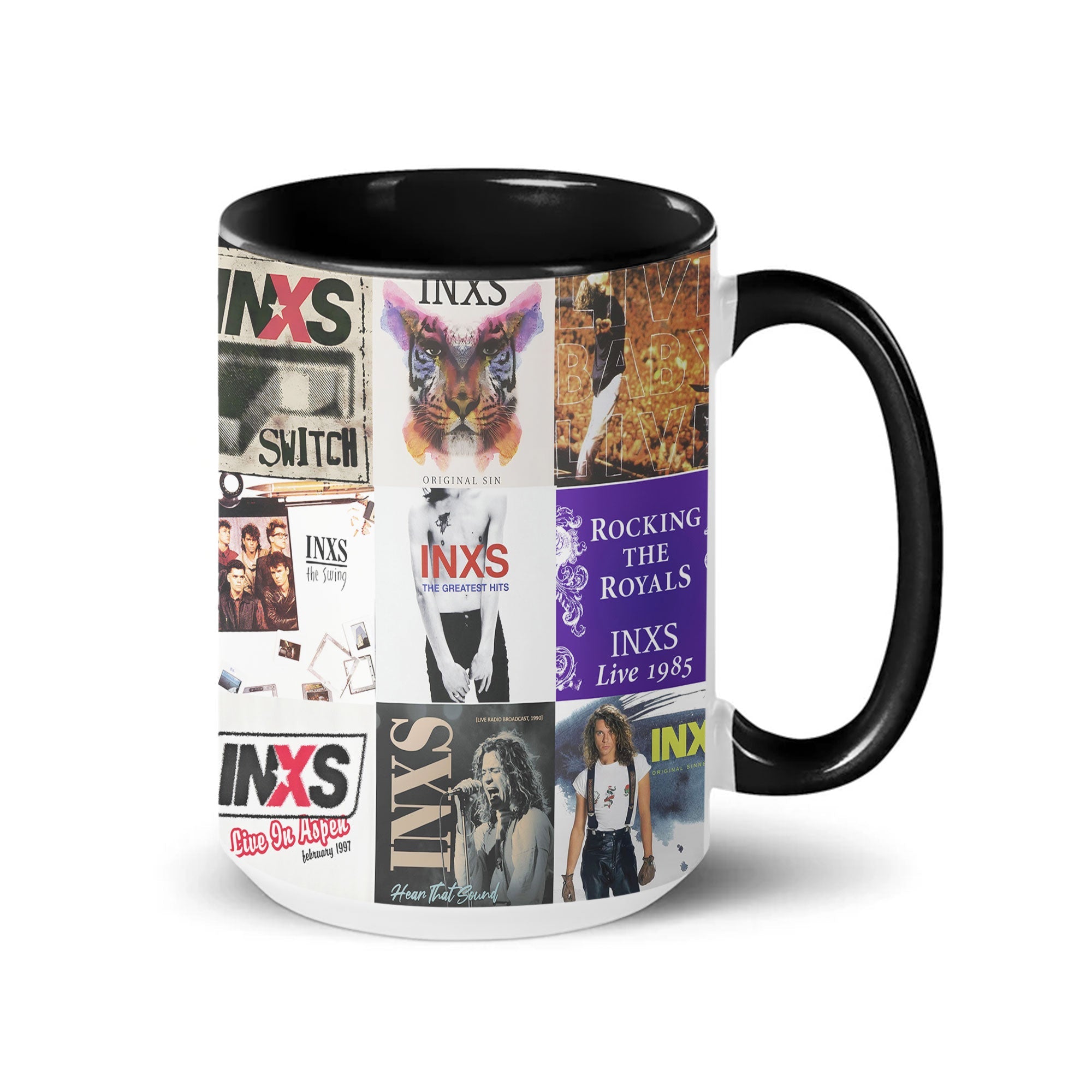 INXS Accent Mug Classic Album Cover Collage Gift