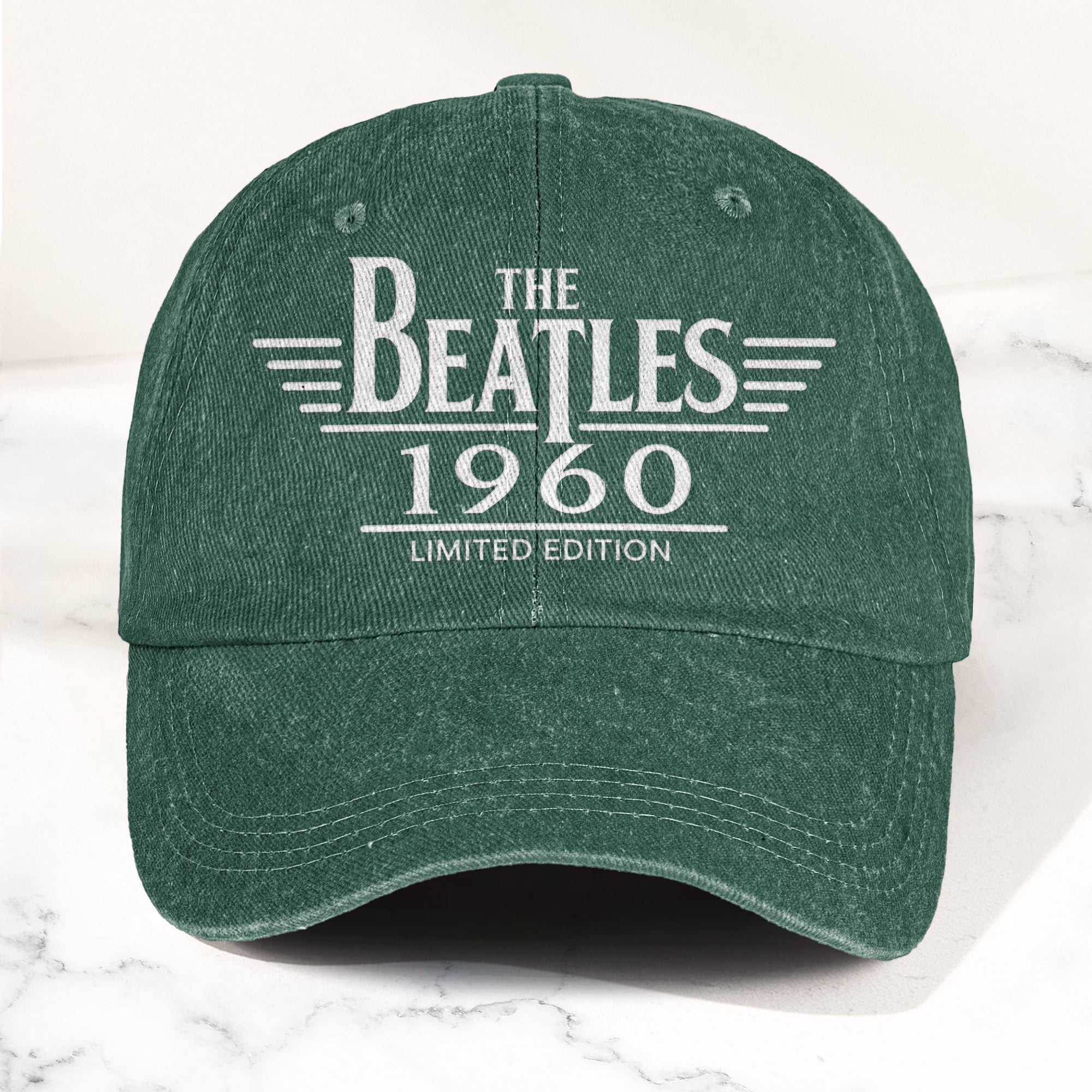 The Beatles Band Logo 1960 Denim Cap Vintage Dad Cap Gift For Dad (With Box)