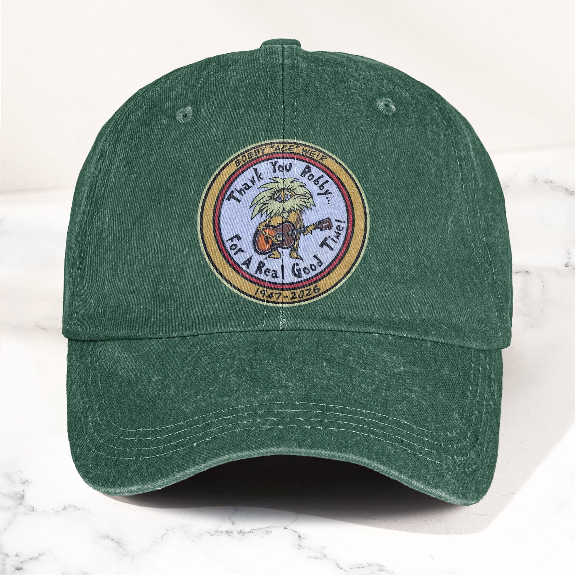 Bobby "Ace" Weir Denim Cap Retro Bob Weir Tribute Merch Hat Gift For Dad (With Box)