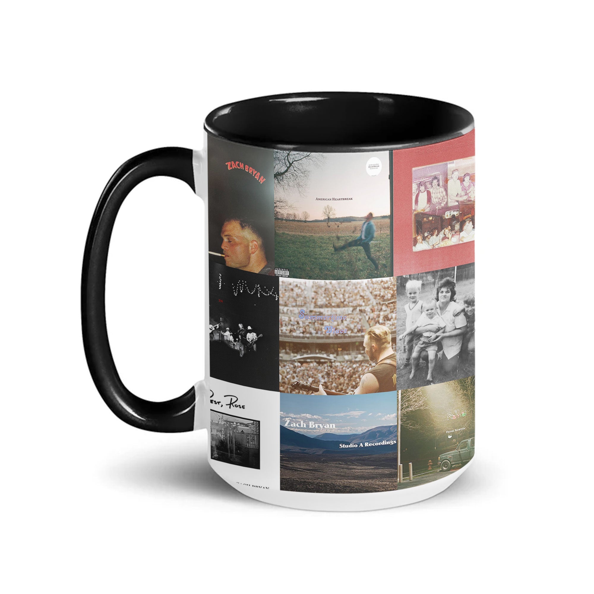 Zach Bryan Accent Mug Album Cover Collage for Fans