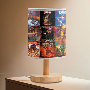Dio Album Covers Fabric Lamp Heavy Metal Legend Table Lamp, Retro Music Home Décor Gift for Rock Fans