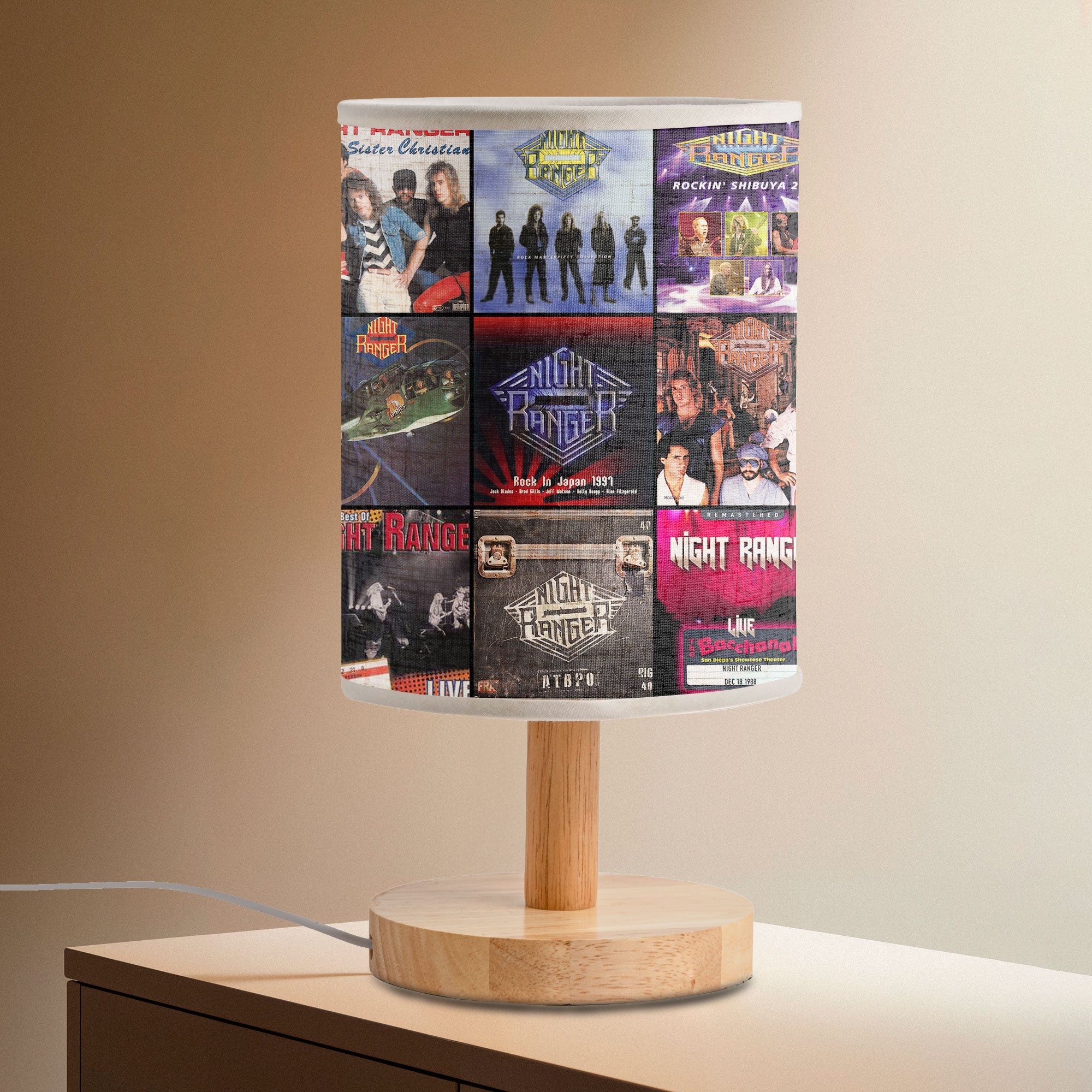Night Ranger Fabric Lamp Arena Rock in a Warm Glow ⚡🎸