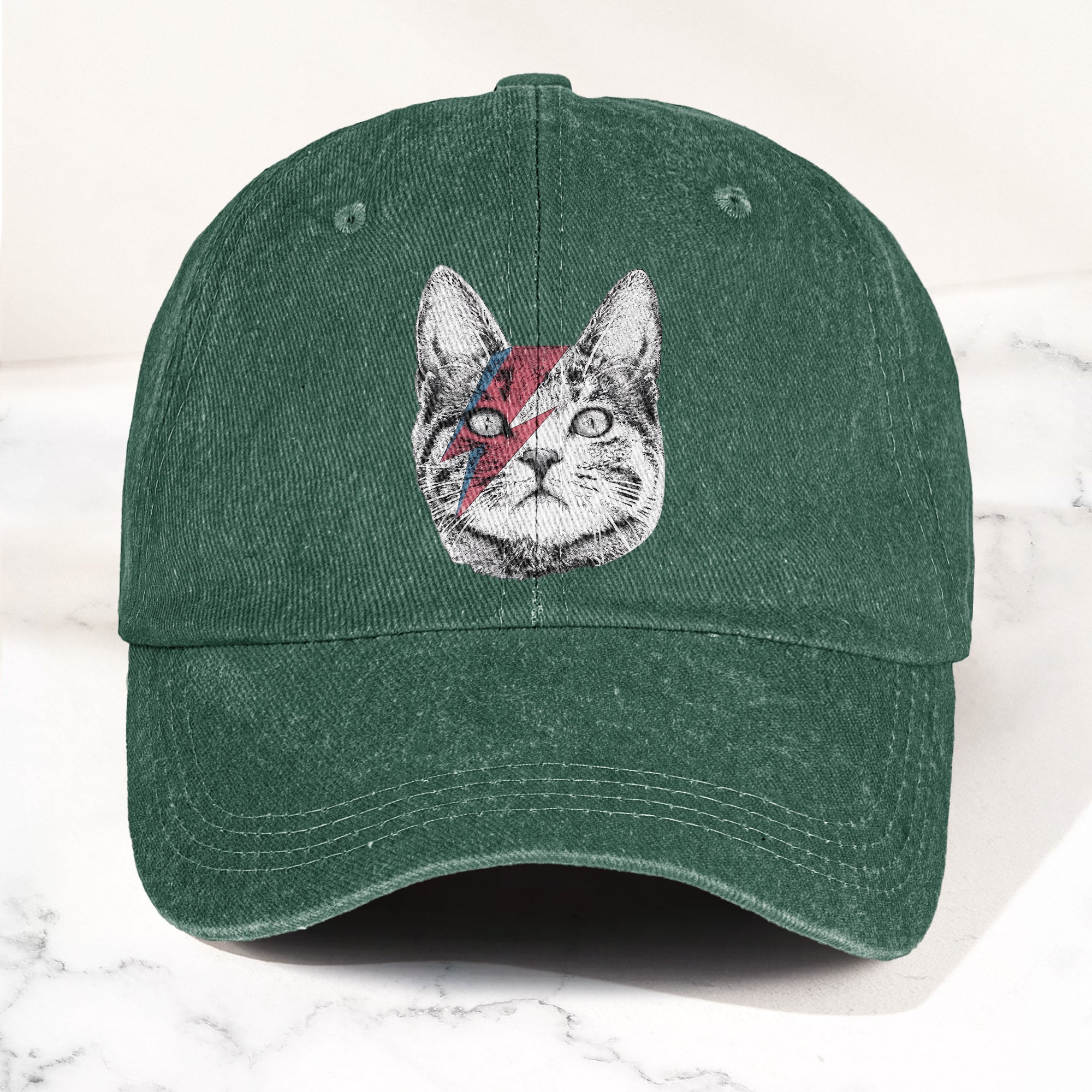 Kitty Stardust Denim Cap David Bowie Inspired Merch Dad Hat (With Box)