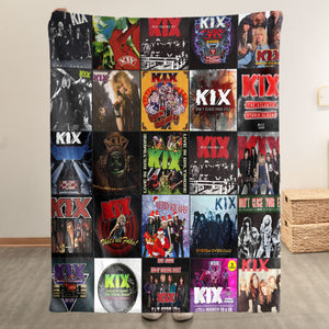 KIX Sherpa Blanket A High-Voltage Tribute for True Glam Metal Fans