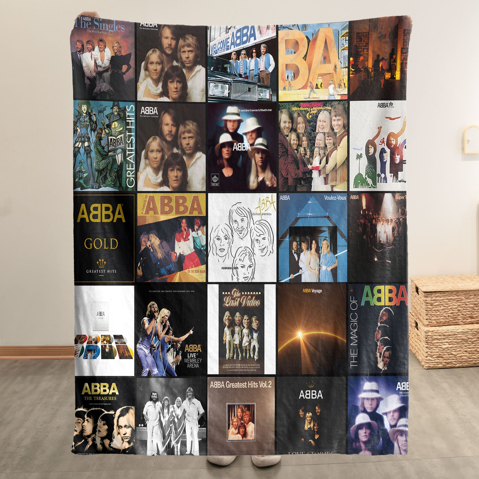 ABBA Sherpa Blanket Cozy Nostalgia Wrapped in Iconic Album Art