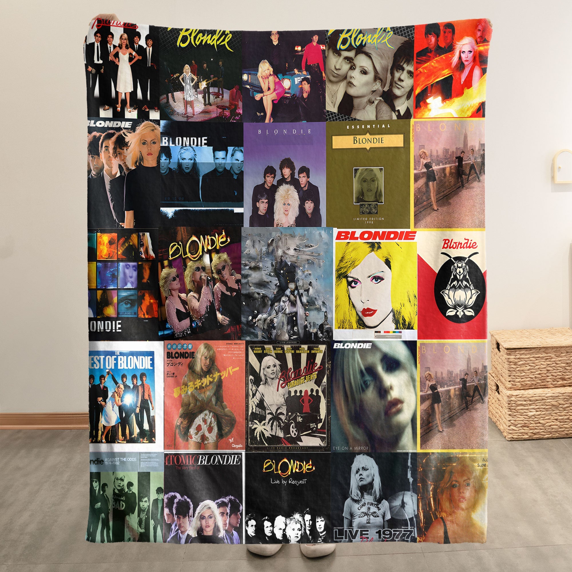 Blondie Sherpa Blanket New Wave Warmth Wrapped in Iconic Album Art