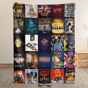 Def Leppard Sherpa Blanket A High-Energy Rock Tribute for True Fans
