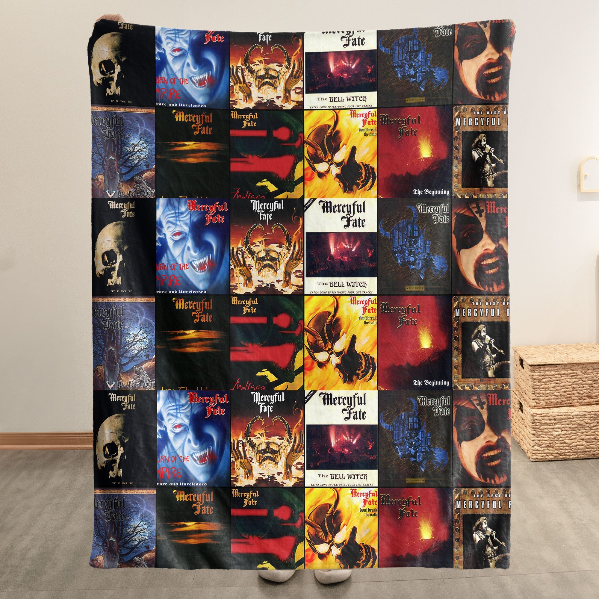 Mercyful Fate Sherpa Blanket A Dark Heavy Metal Tribute for True Fans