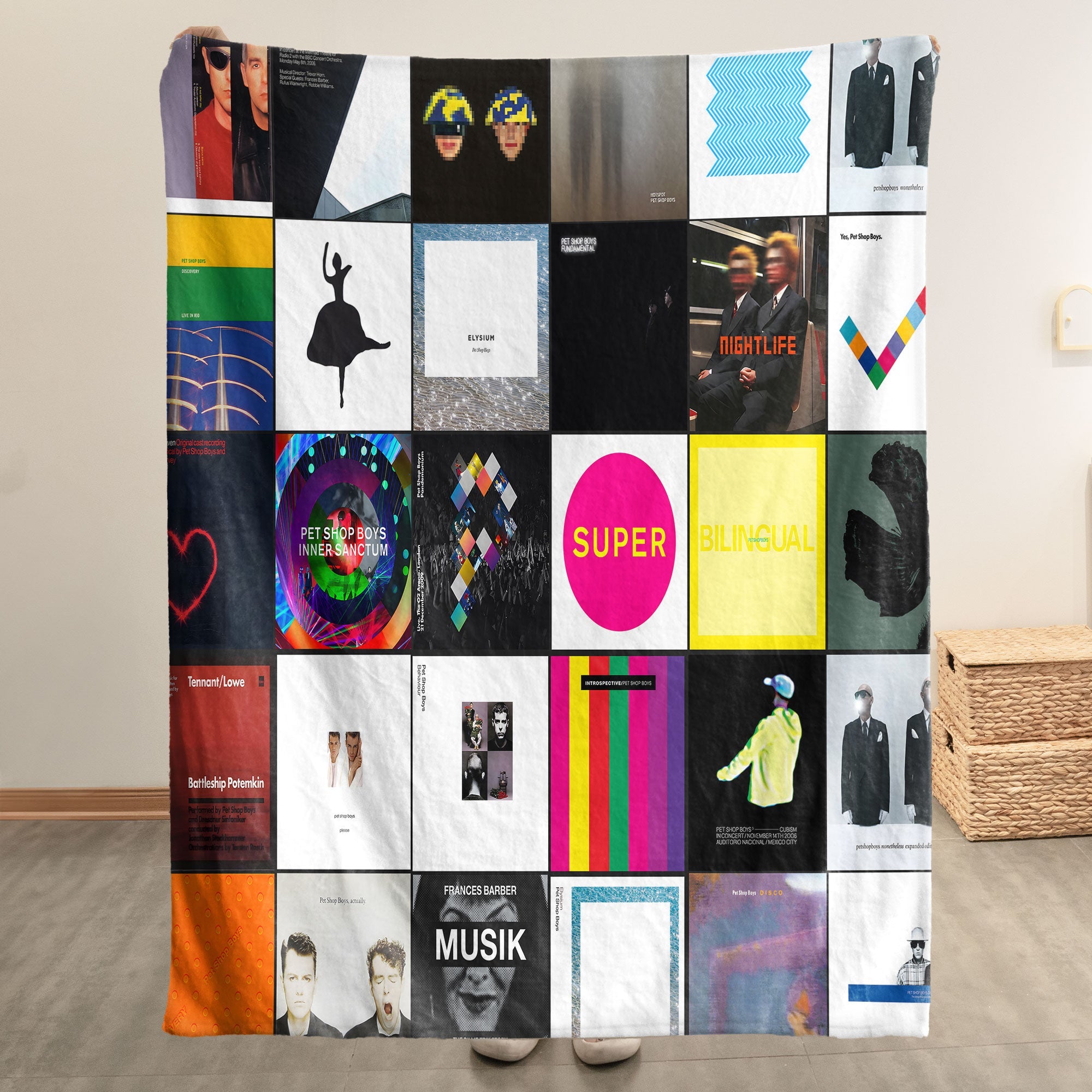Pet Shop Boys Sherpa Blanket A Synth-Pop Icon Tribute for True Fans