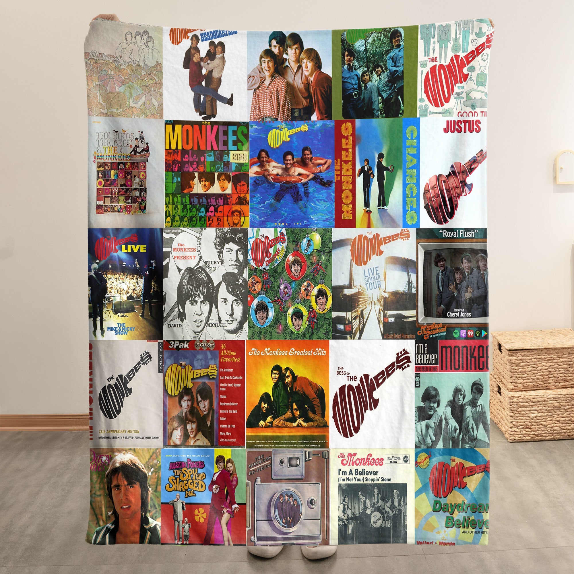 The Monkees Sherpa Blanket Retro Pop Warmth Wrapped in Iconic Album Art