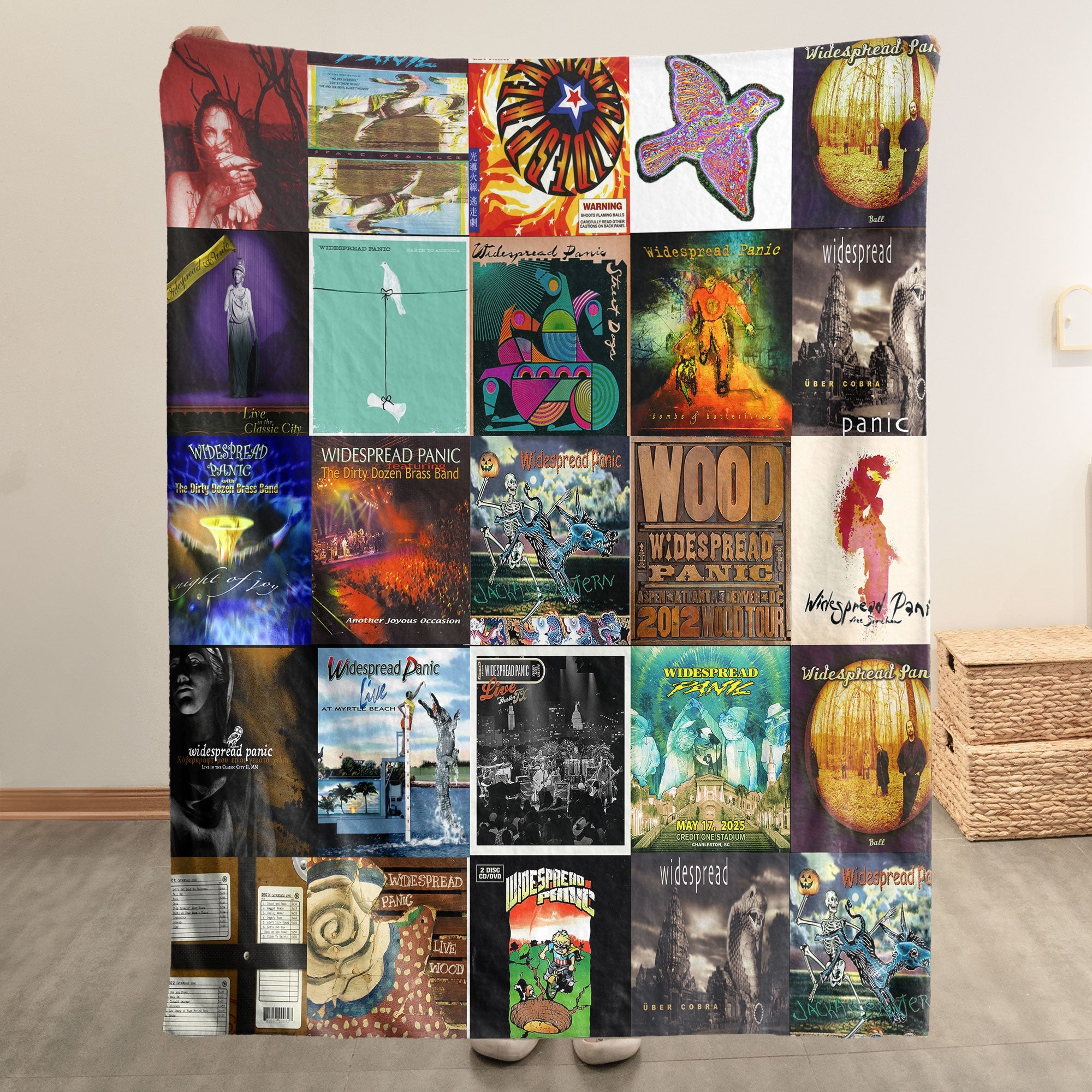 Widespread Panic Sherpa Blanket Jam Band Warmth Wrapped in Iconic Album Art