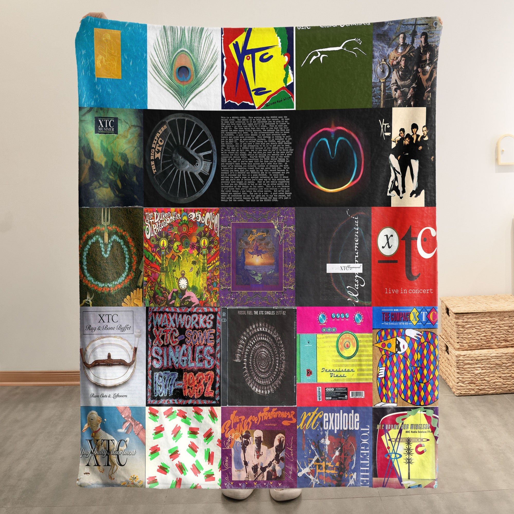 XTC Sherpa Blanket Art-Pop Warmth Wrapped in Iconic Album Imagery