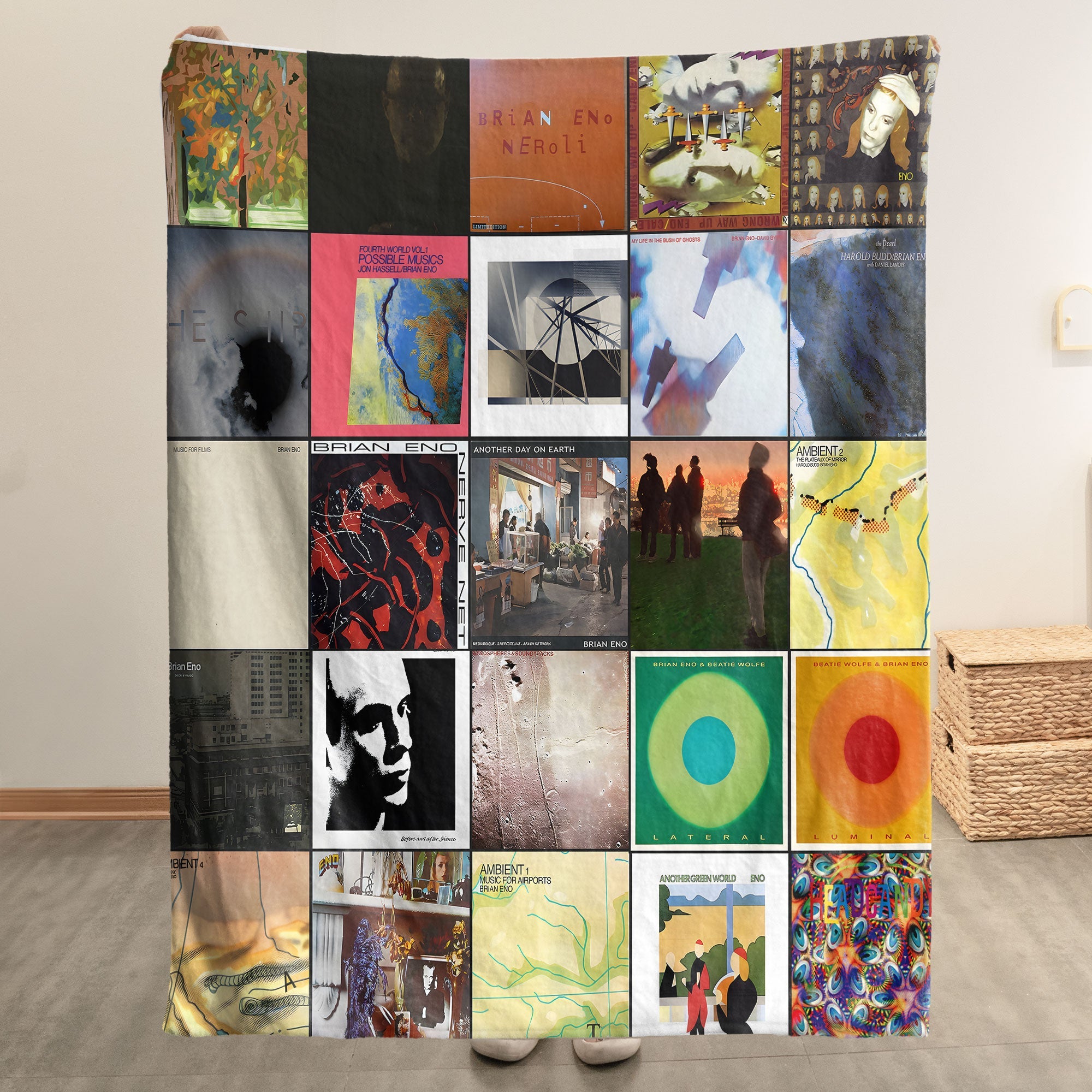 Brian Eno Sherpa Blanket Ambient Masterpieces & Iconic Album Art Tribute