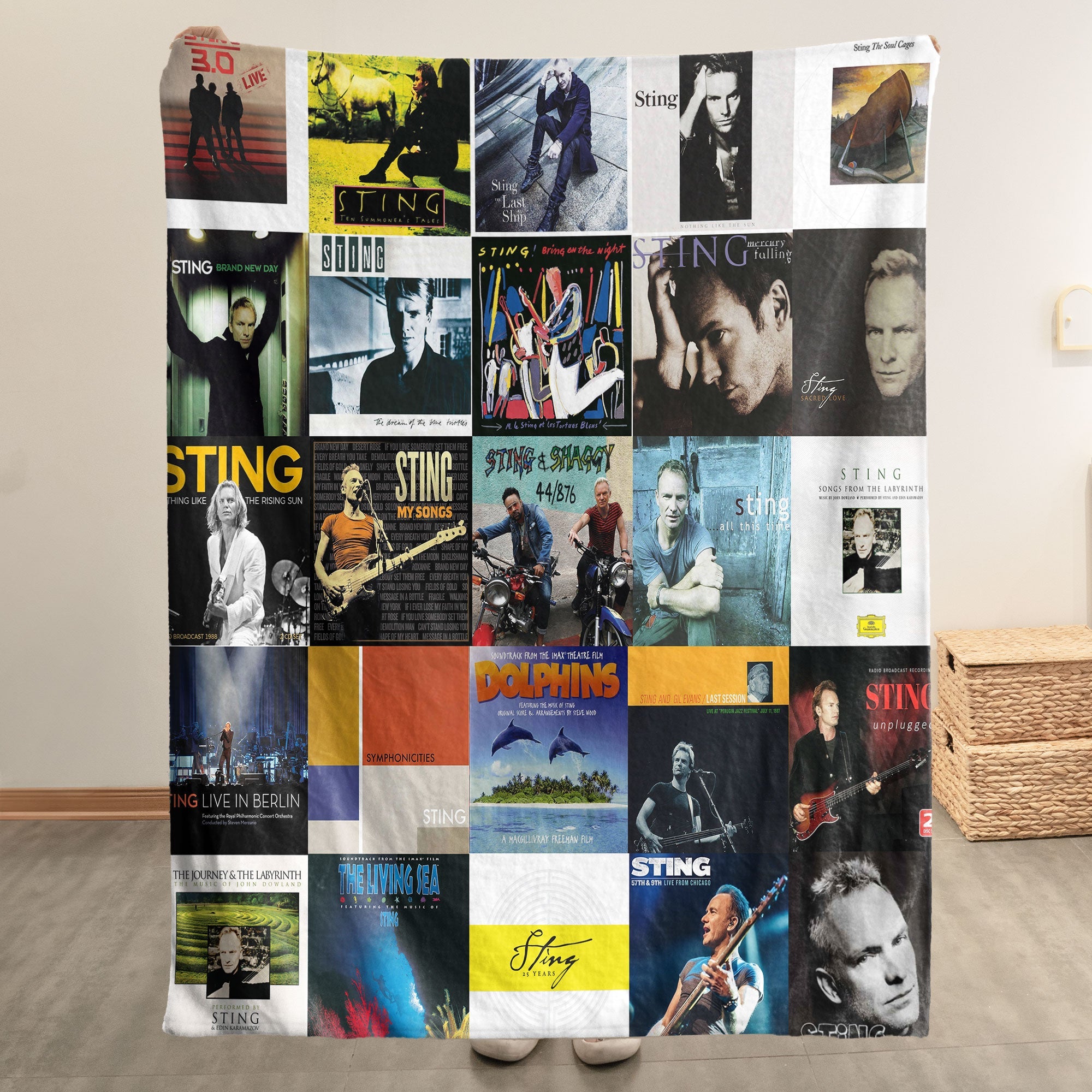 Sting Sherpa Blanket Timeless Elegance Wrapped in Iconic Album Art