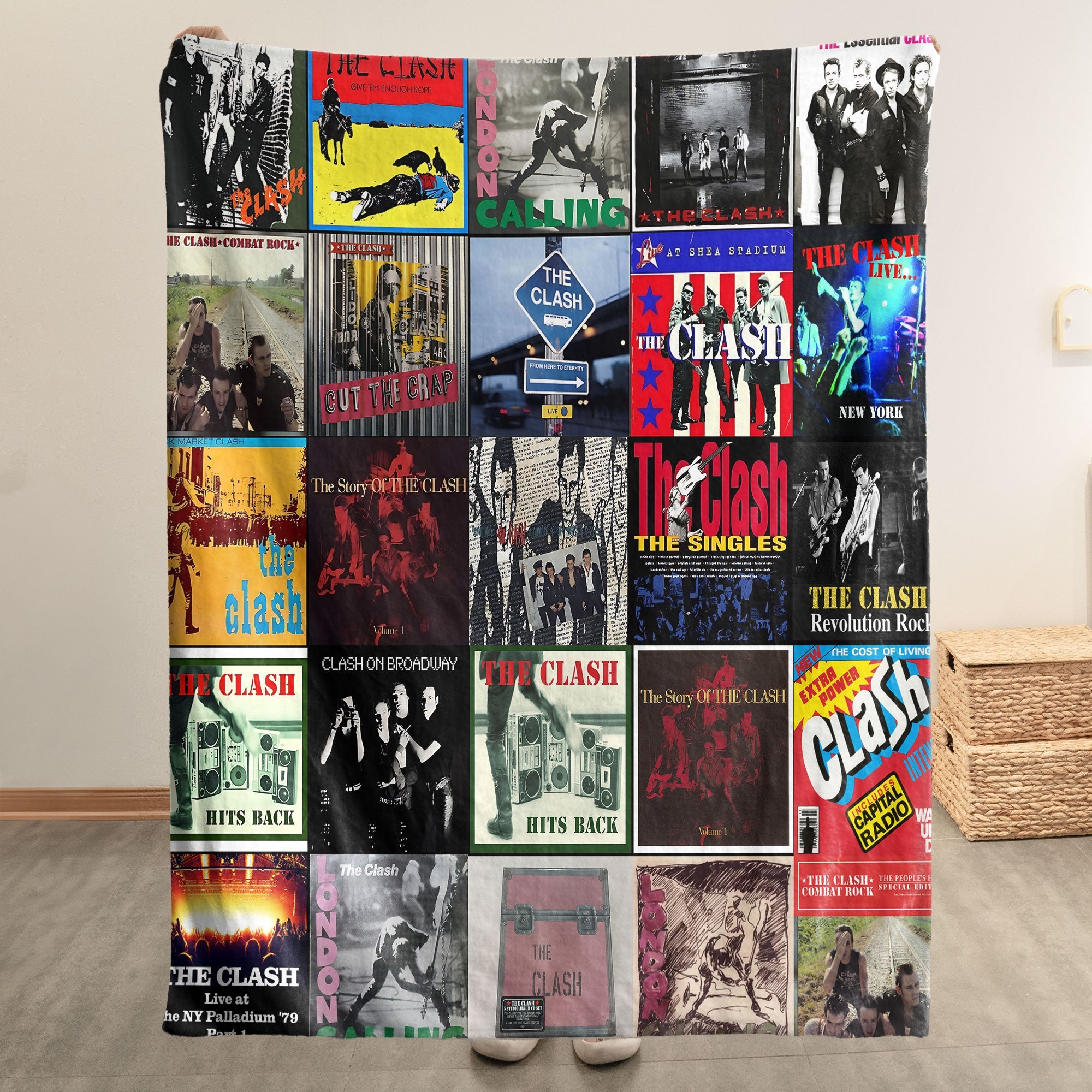 The Clash Sherpa Blanket Punk Rock Warmth Wrapped in Iconic Album Art