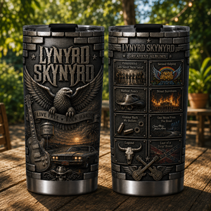 Lynyrd Skynyrd 3D Printed Tumbler Double Wall Vacuum Insulated Tumbler