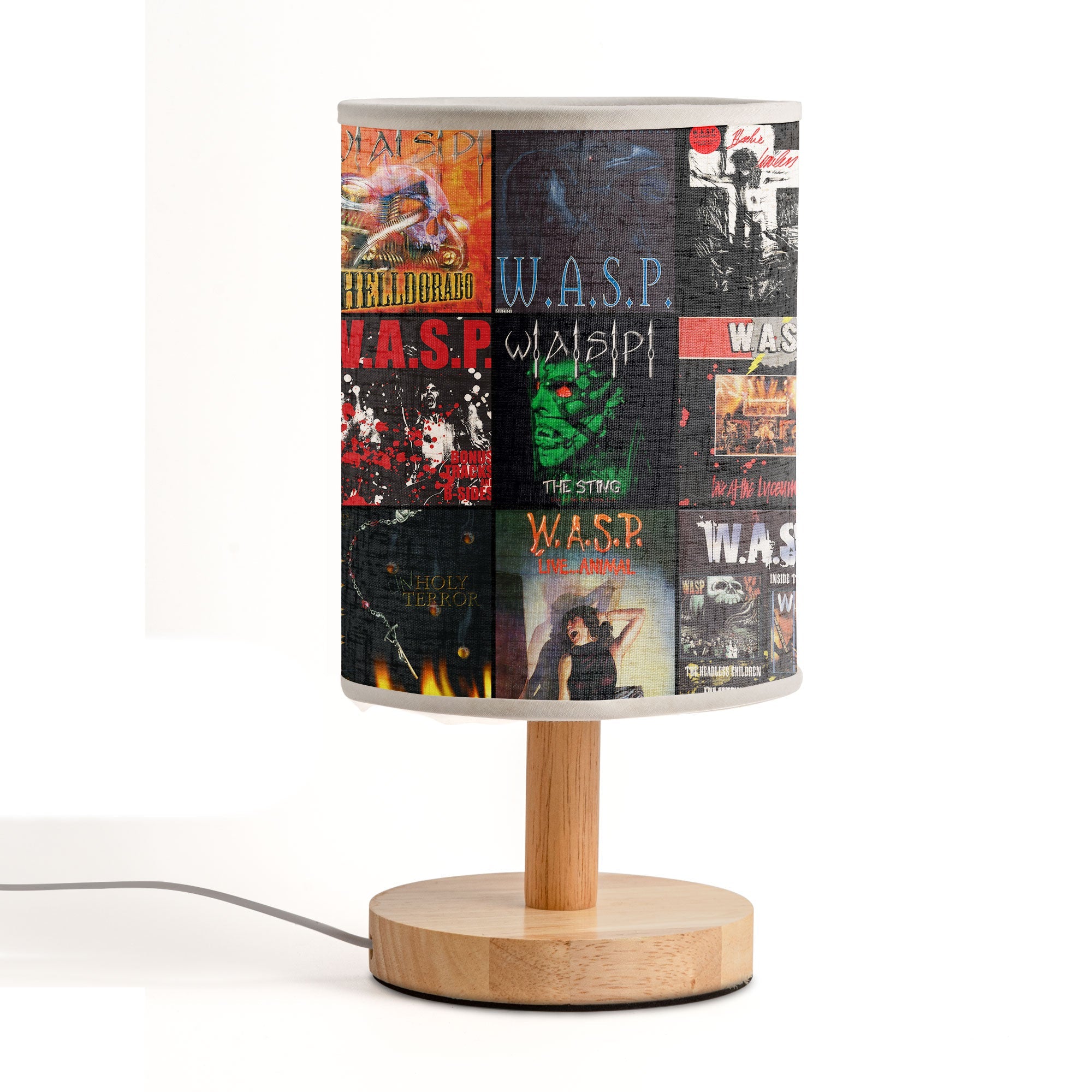 W.A.S.P. Albums Fabric Lamp Wild 80s Metal Flame Glow
