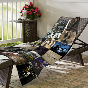 Creed Beach Towel Album Cover Collage Classic Rock Towel