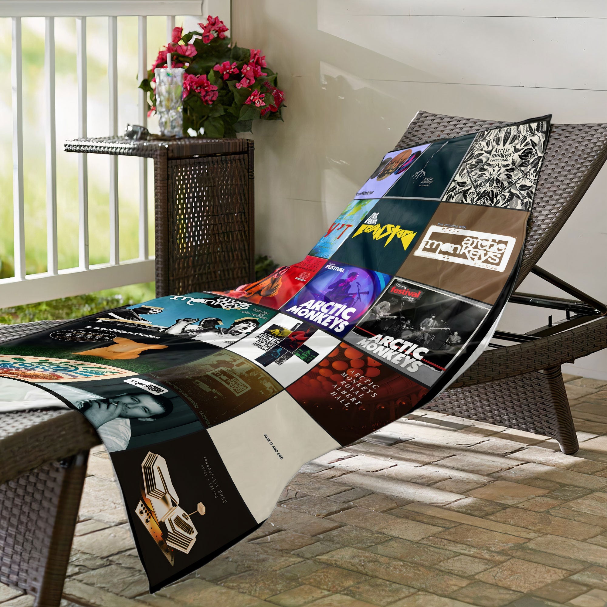 Arctic Monkeys Beach Towel Album Cover Collage Classic Rock Towel