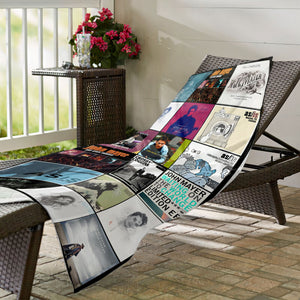 John Mayer Beach Towel Album Cover Collage Classic Pop And Rock Towel