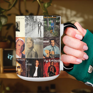 Hal Ketchum Accent Mug Country Storyteller Album Cover Collage Gift