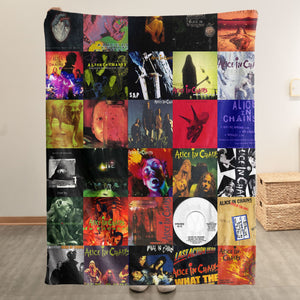 Alice In Chains Sherpa Blanket Grunge Warmth Wrapped in Iconic Album Art