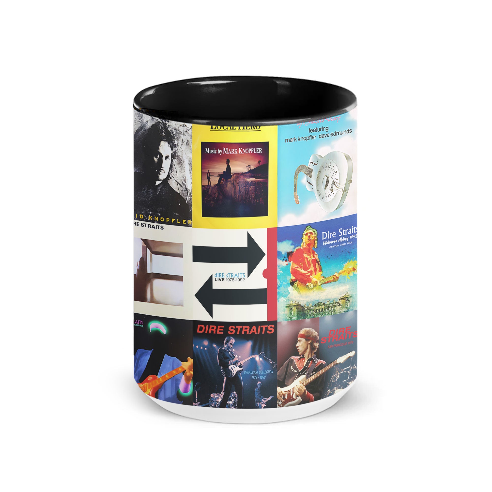 Dire Straits Accent Mug Classic Album Cover Collage Gift
