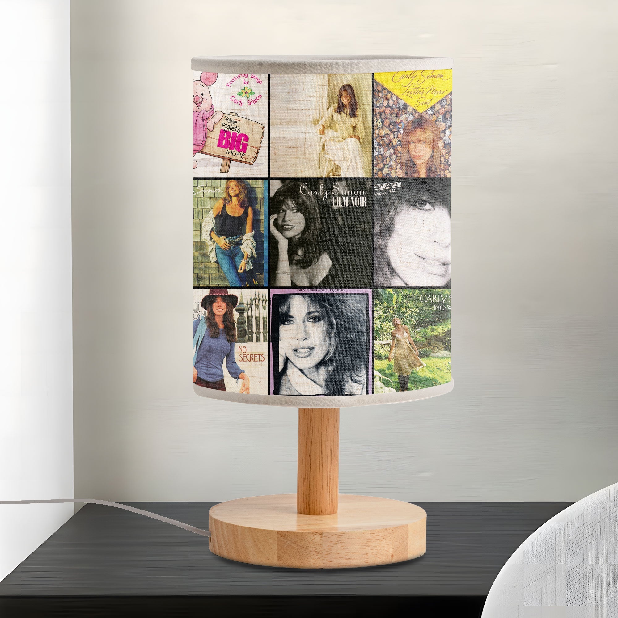 Carly Simon Fabric Lamp Timeless Elegance Album Art Collection