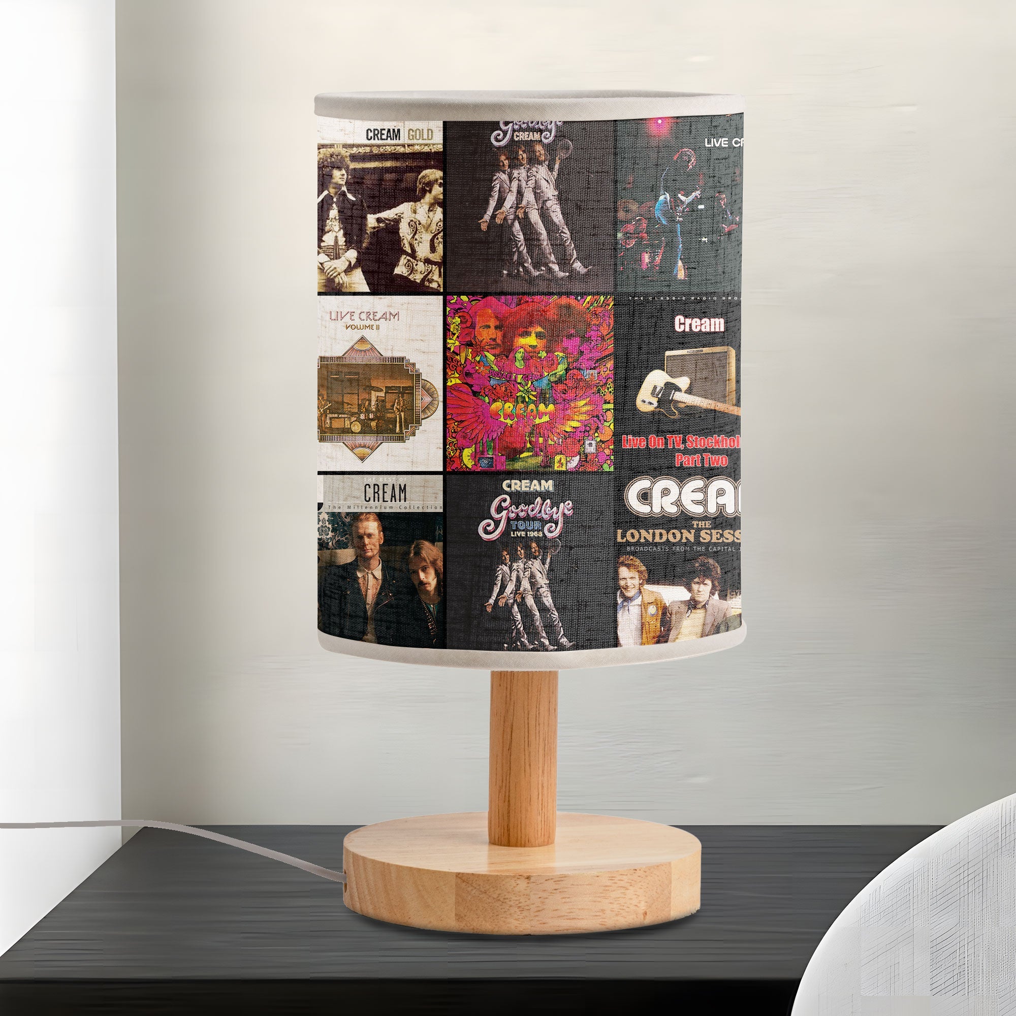 Cream Album Art Table Lamp Classic Rock Decorative Light