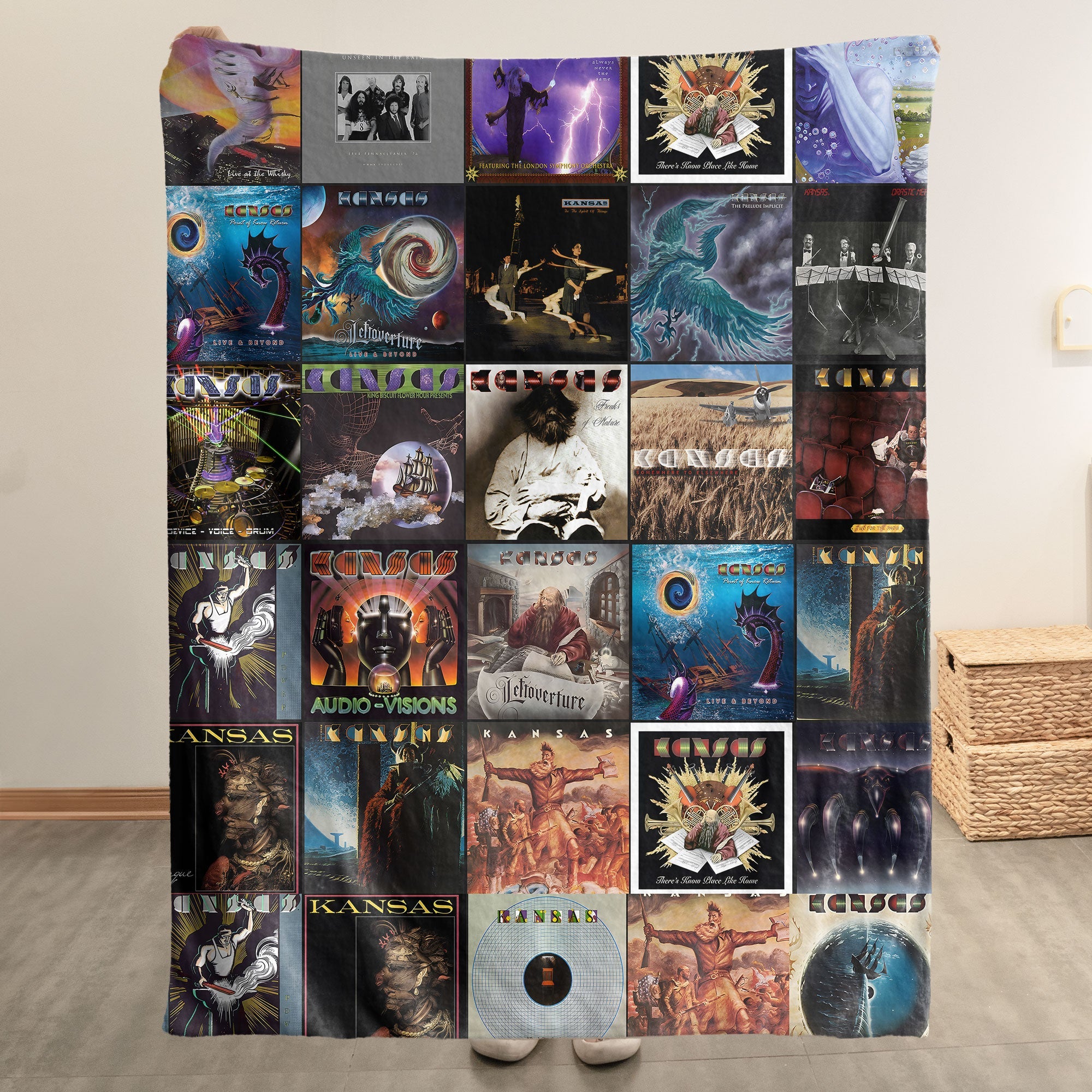 Kansas Sherpa Blanket A Journey Through Prog-Rock Magic