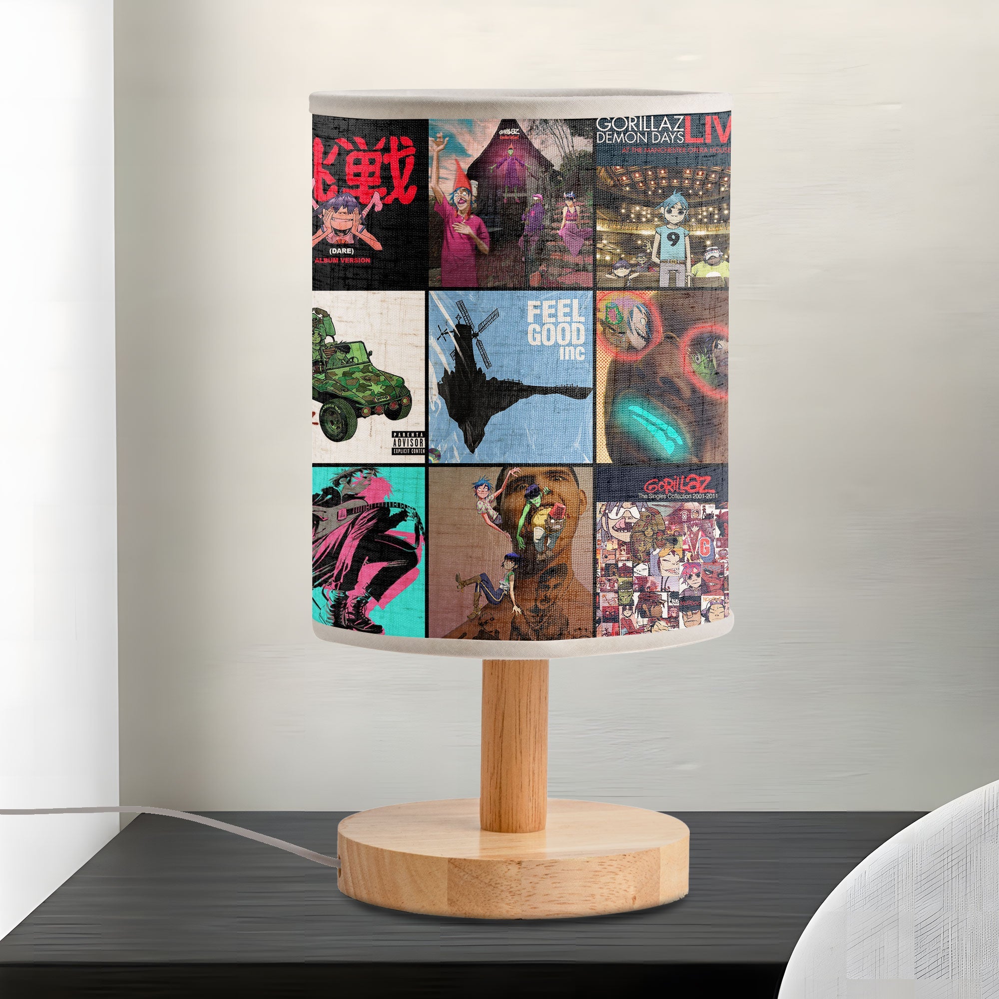 Gorillaz Fabric Lamp Virtual Band Vibes