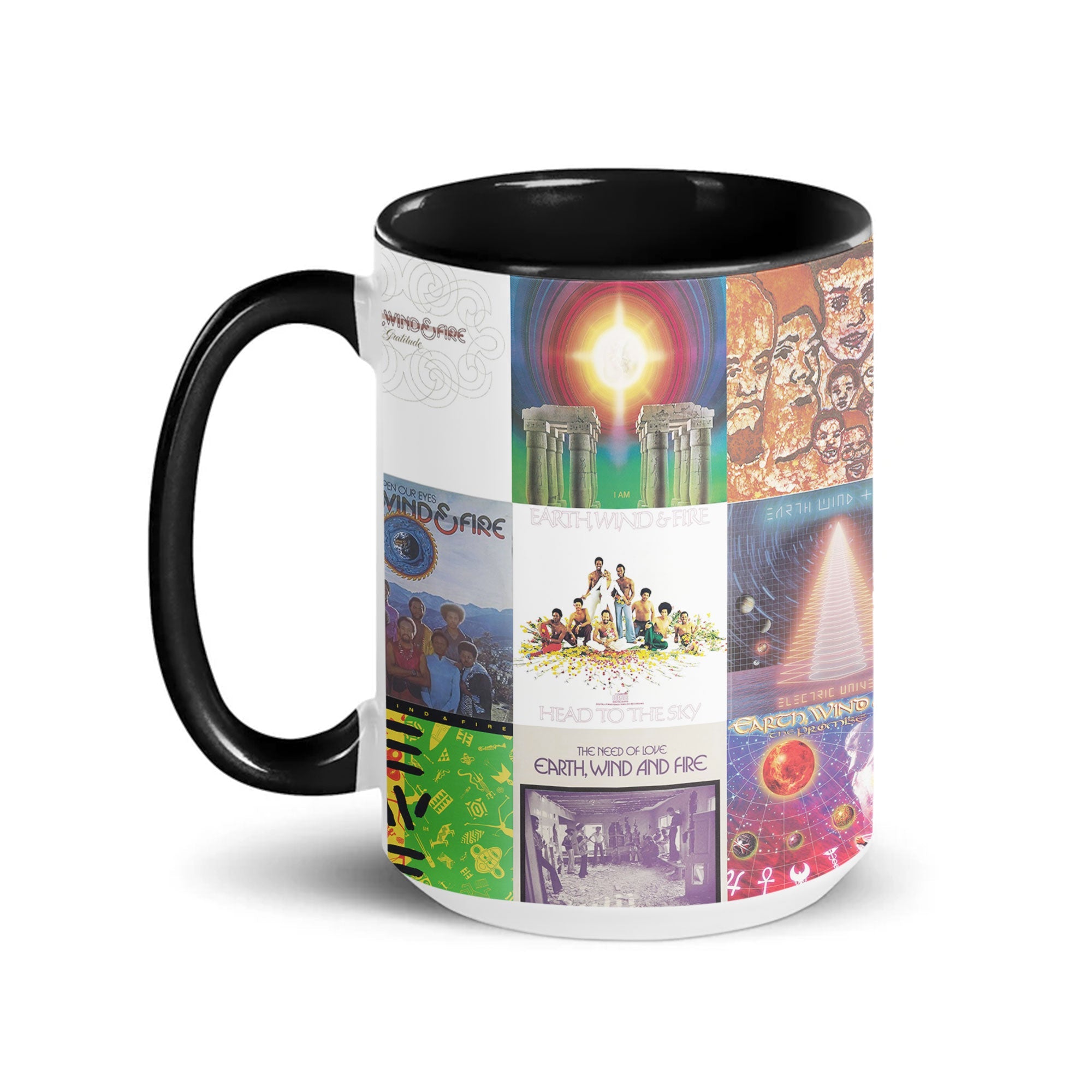 Earth, Wind & Fire Accent Mug Legendary Album Cover Collage Gift