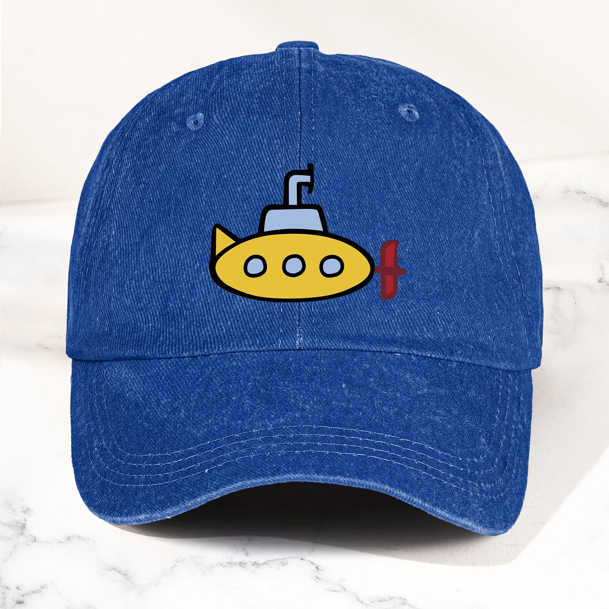 The Beatles Denim Cap Yellow Submarine Minimalist Dad Hat ( With Box)