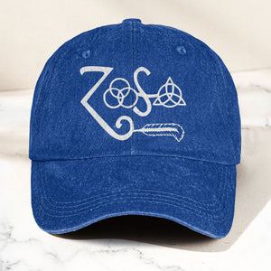 Led Zeppelin Denim Cap Retro Classic Rock Music Inspired Dad Hat (With Box)
