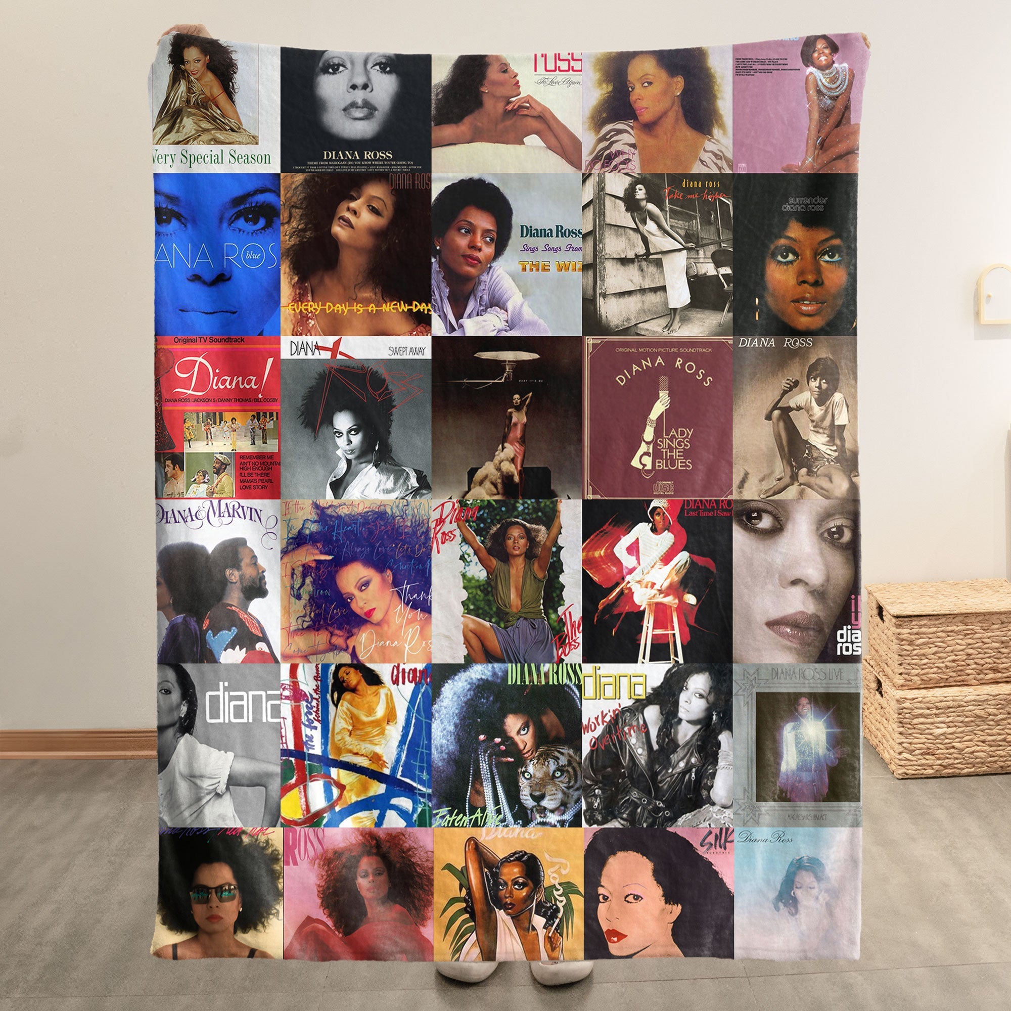 Diana Ross Sherpa Blanket A Soul & Motown Icon Wrapped in Comfort