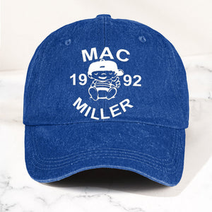 Mac Miller Denim Dad Cap 1992 Baby Logo Tribute Design ( With BOX)