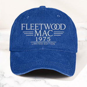 Fleetwood Mac Band Logo Est 1975 Denim Cap Vintage Dad Cap Gift For Dad (With Box)