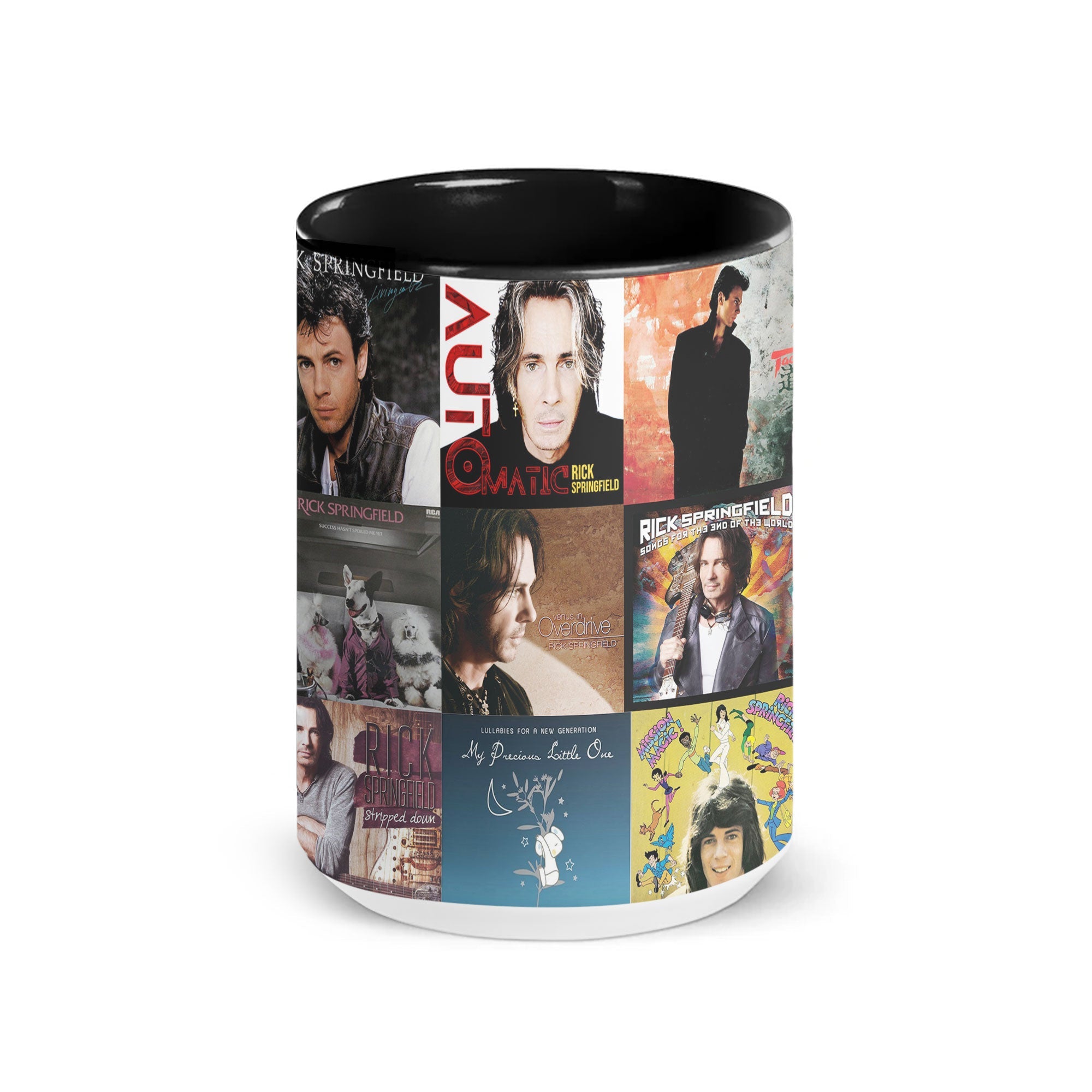 Rick Springfield Accent Mug Classic Hits Album Art Collage Gift