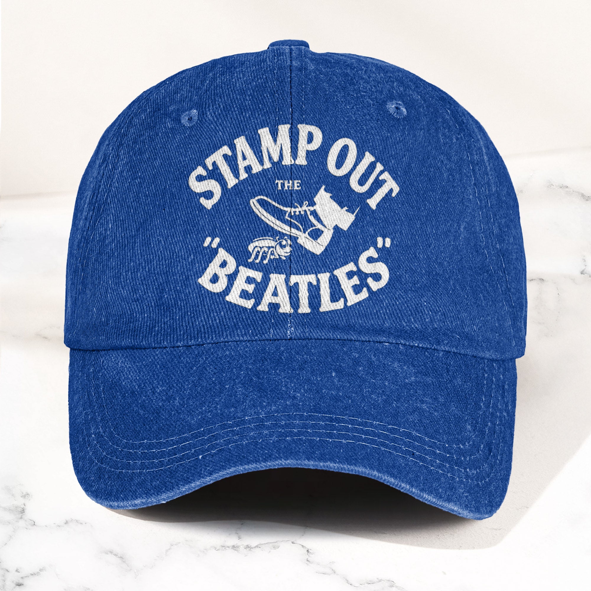 The Beatles Stamp Out Vintage 1960s Satire Graphic Music Merch Denim Cap Retro Vintage Dad Cap Gift For Dad (With Box)